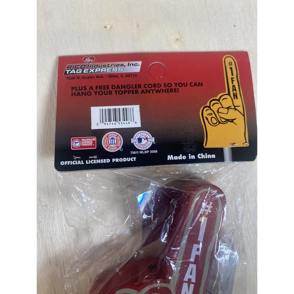 NCAA FLORIDA STATE SEMINOLES Mini Foam Finger Antenna Topper Ornament New - Picture 4 of 5